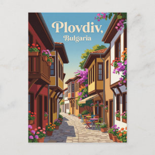 Old Town Alley, Plovdiv Bulgaria Postcard
