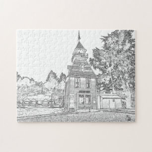 Old Town Auburn Firehouse Jigsaw Puzzle