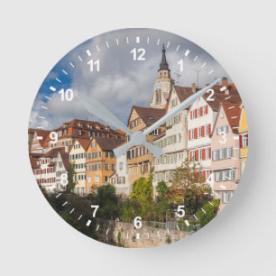 Old Town Buildings   Germany Round Clock