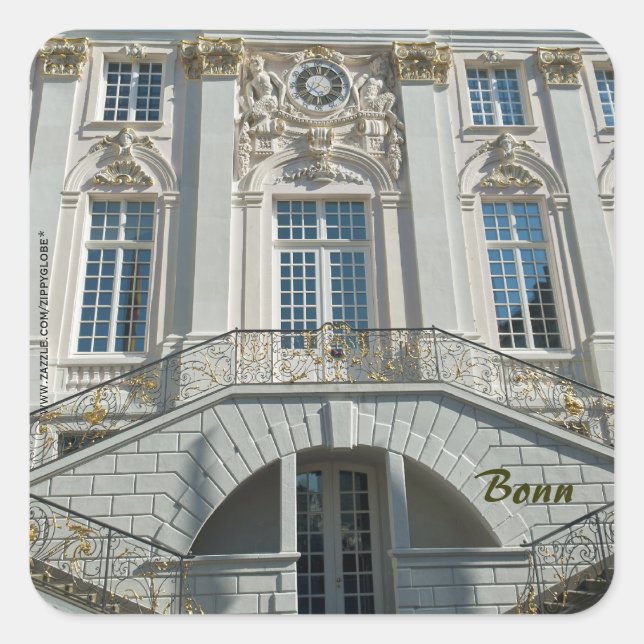 Old Town Hall in Bonn Square Sticker (Front)