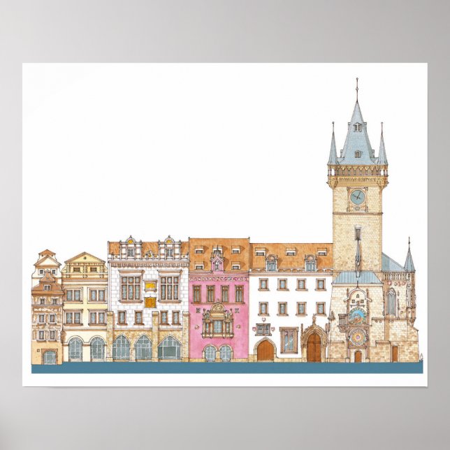 Old Town Hall. Prague Czech Poster (Front)