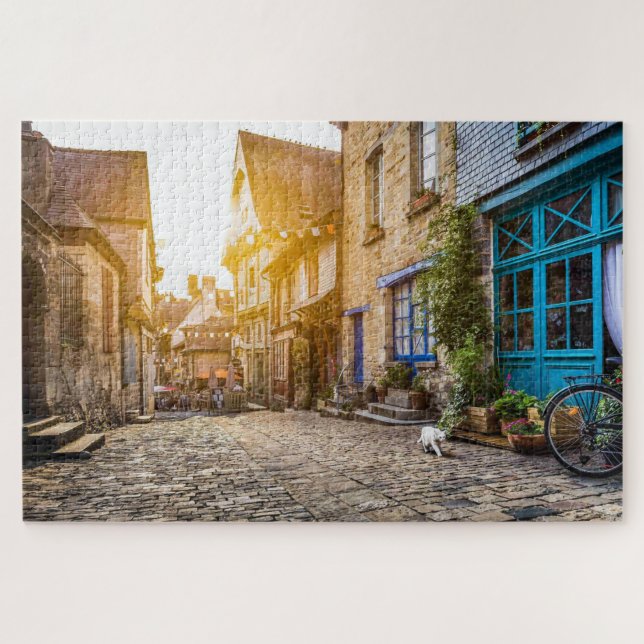 Old town in Europe at sunset Jigsaw Puzzle (Horizontal)