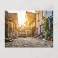 Old town in Europe at sunset