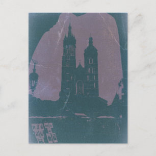 Old town Krakow Poland Postcard