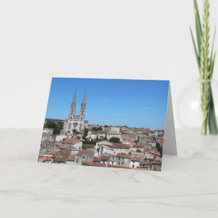 Old town Niort Skyline, France Card