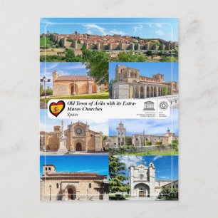 Old Town of Ávila with its Extra-Muros Churches Postcard