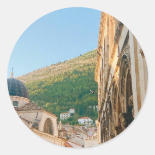 Old town of Dubrovnik Classic Round Sticker