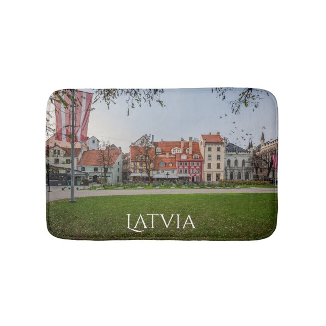 Old town of Riga in autumn Bath Mat (Front)
