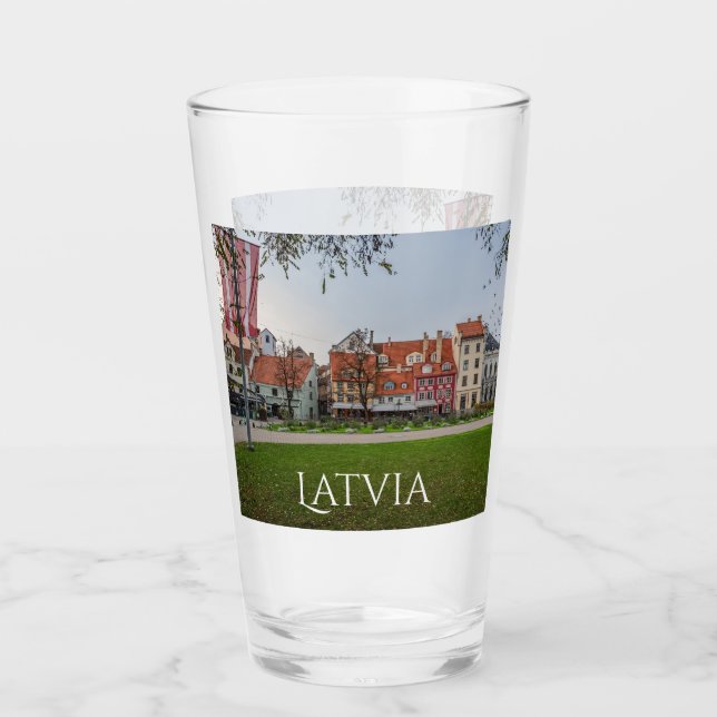 Old town of Riga in autumn Glass (Front)