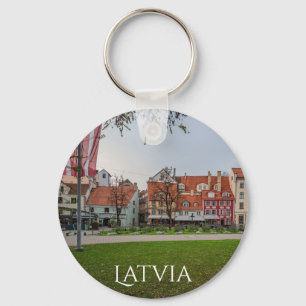 Old town of Riga in autumn Key Ring