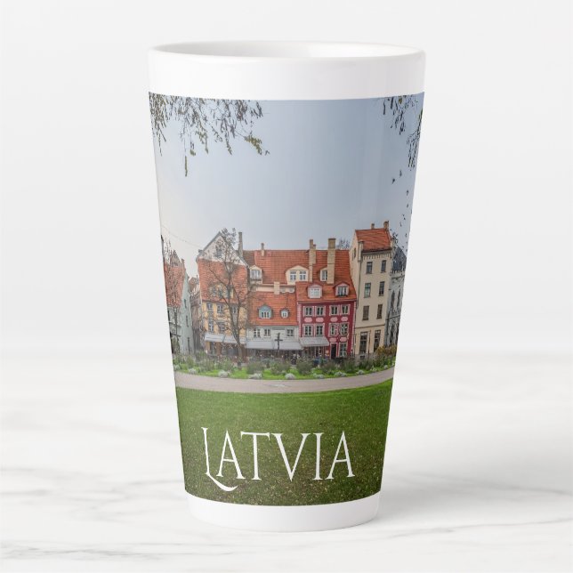 Old town of Riga in autumn Latte Mug (Front)