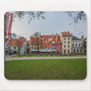 Old town of Riga in autumn Mouse Mat