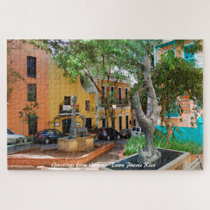 Old Town Puerto Rico. Christmas Greetings Jigsaw P Jigsaw Puzzle
