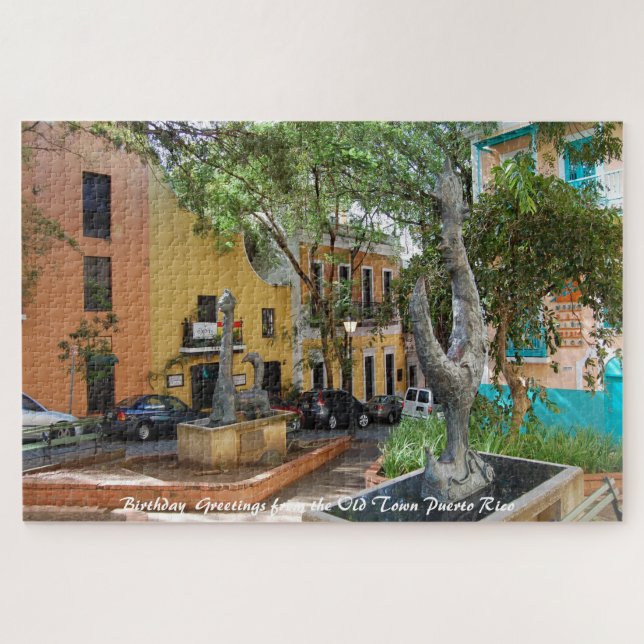 Old Town Puerto Rico. Christmas Greetings Jigsaw P Jigsaw Puzzle (Horizontal)