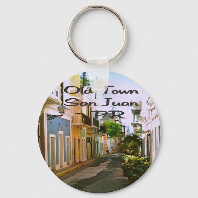 Old Town San Juan Puerto Rico Key Ring (Front)