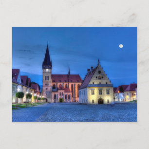 Old town square in Bardejov, Slovakia,HDR Postcard