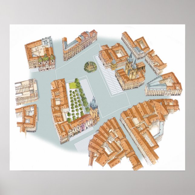 Old Town Square. Prague Czech Poster (Front)