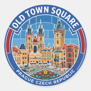 Old Town Square, Prague Czech Republic Classic Round Sticker