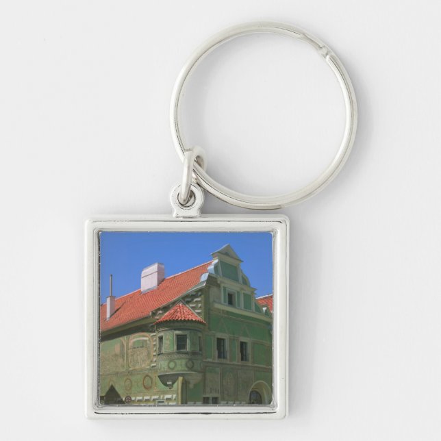 Old town square surrounded by 16th-century 2 key ring (Front)
