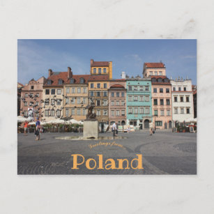Old Town Square Warsaw Poland Postcard