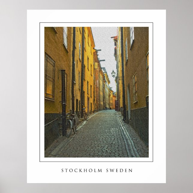 Old Town Street - Stockholm Poster (Front)