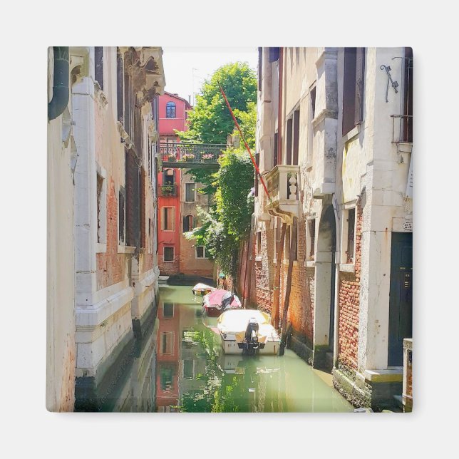 Old Town Venice Canal, romantic Italy scene Magnet (Front)