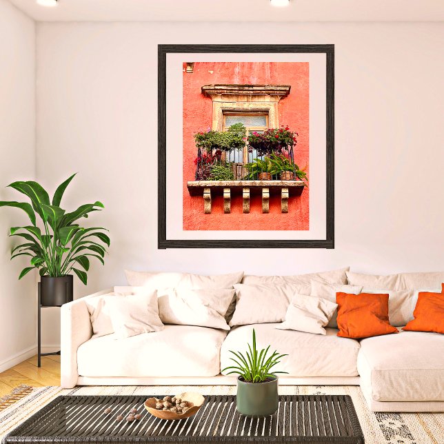 Old Town Village Balcony Mexico Pictures Poster (Creator Uploaded)