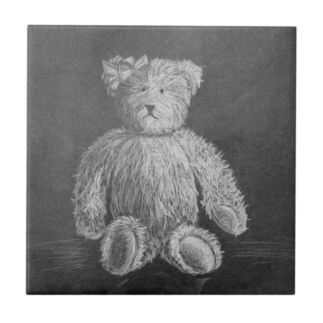 Old Toy original pastel drawing Tile (Front)