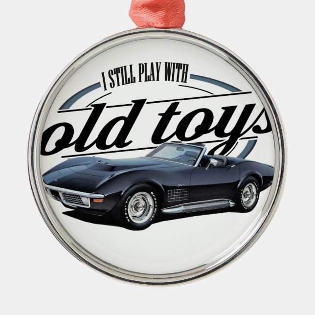 old toys black vette metal tree decoration (Front)