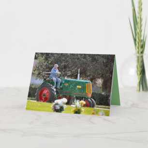 Old tractor card