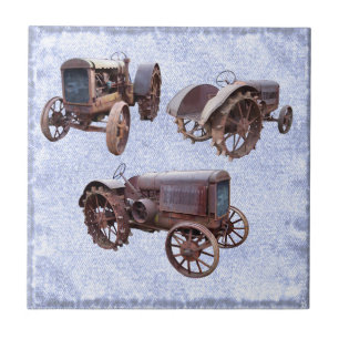 OLD TRACTOR CERAMIC TILE