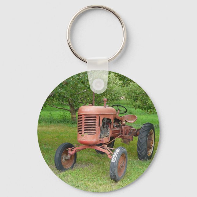 Old Tractor in the Orchard Key Ring (Front)