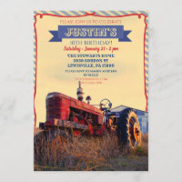 Old Tractor Invitation