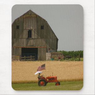Old Tractor Patriotic Mousepad: Allis Chalmers Mouse Mat