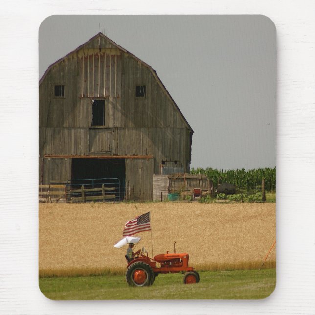 Old Tractor Patriotic Mousepad: Allis Chalmers Mouse Mat (Front)
