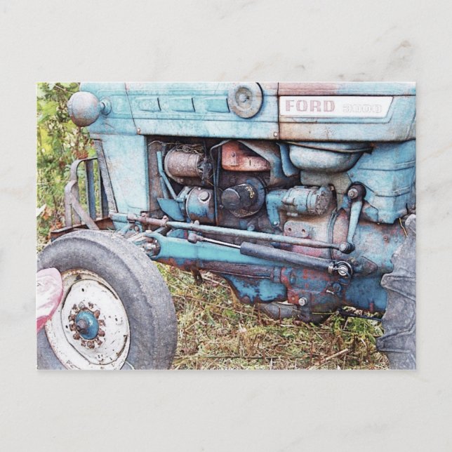 Old Tractor Postcard (Front)