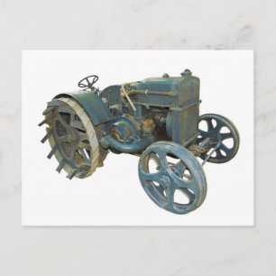old tractor postcard
