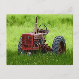 Old Tractor Postcard