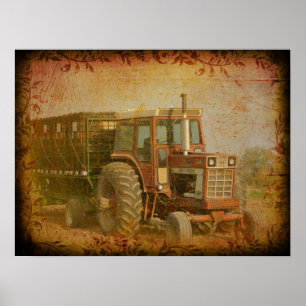 Old Tractor Poster