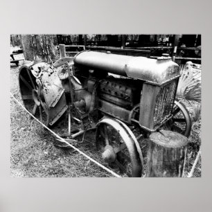 Old tractor print