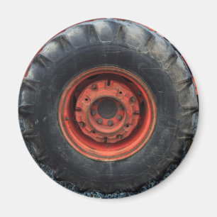 Old Tractor Tire Magnet