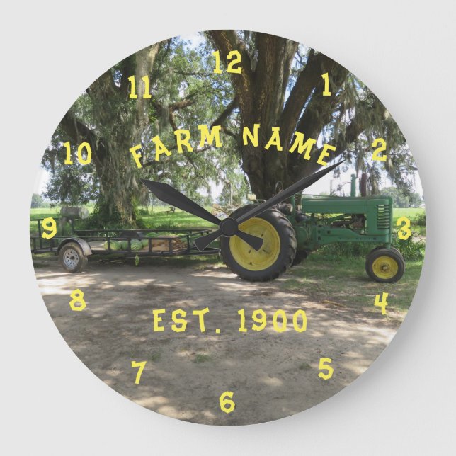 Old Tractor wall clock (Front)