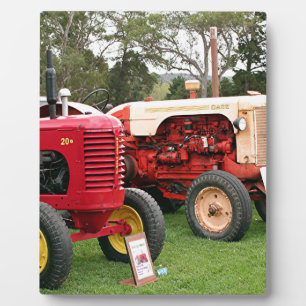 Old tractors farm machinery 2 plaque