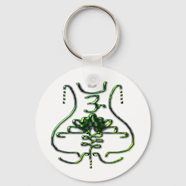 old traditional Buddhist symbolism Key Ring (Front)