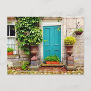 Old, traditional Scottish door Postcard