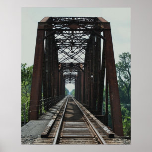 Old Train Bridge Poster