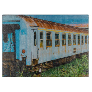 Old train cutting board