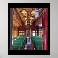 Old Train Interior Photo Poster