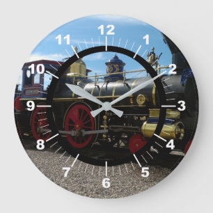 Old Train Large Clock