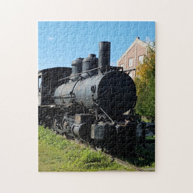 Old Train Locomotive Quincy Mine Hancock Michigan Jigsaw Puzzle (Vertical)